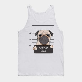 Mugshot of a Bad Dog with attitude - A vintage styled gift for Dog lovers Tank Top